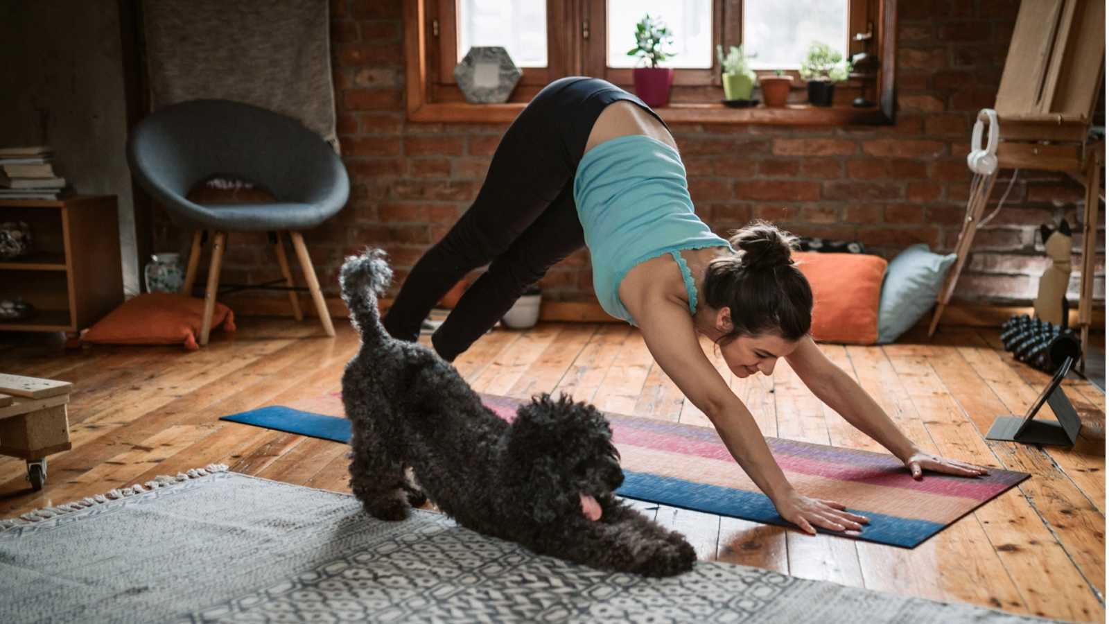 exercising at home